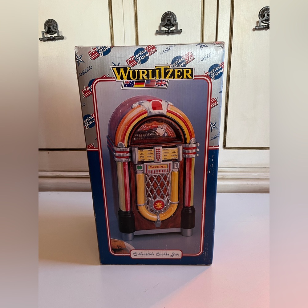 Vintage 1998 Enesco Wurlitzer Jukebox Cookie Jar Kitchen Container 50’s Decor